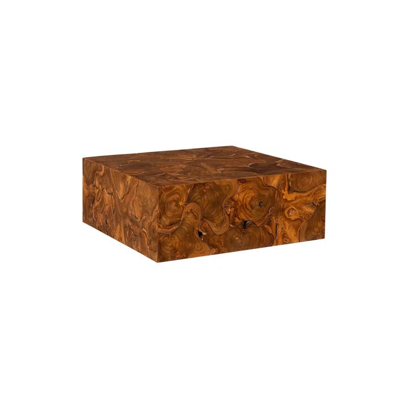 Teak Solid Wood Block Coffee Table - From Where - 