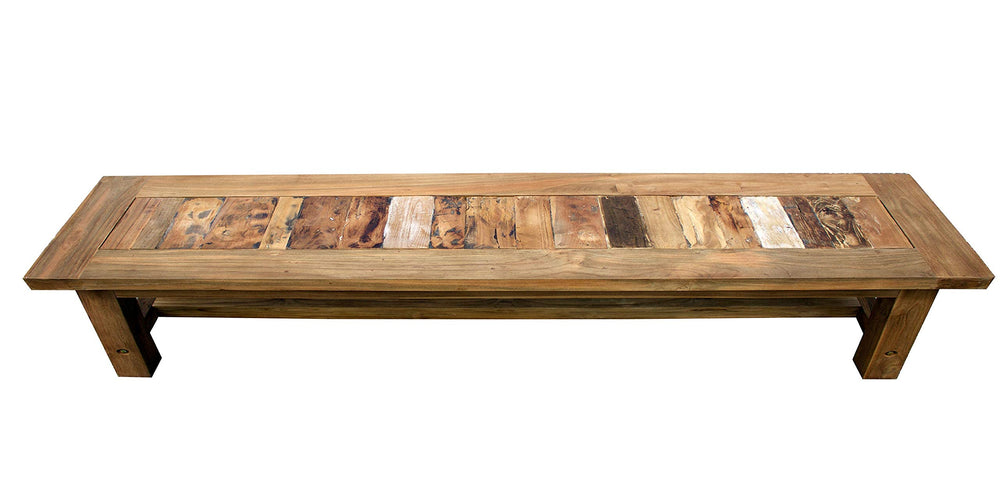 Teak Wood Backless Bench - From Where - 