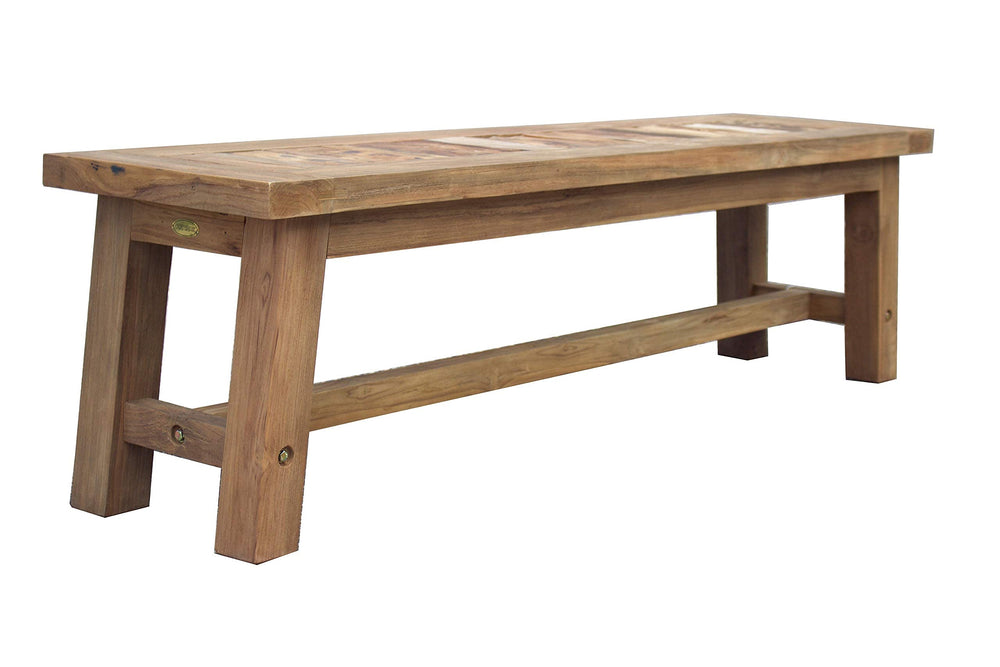 Teak Wood Backless Bench - From Where - 