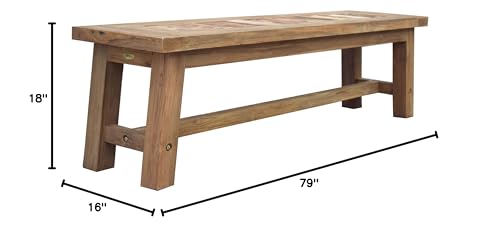 Teak Wood Backless Bench - From Where - 