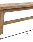 Teak Wood Backless Bench - From Where - 