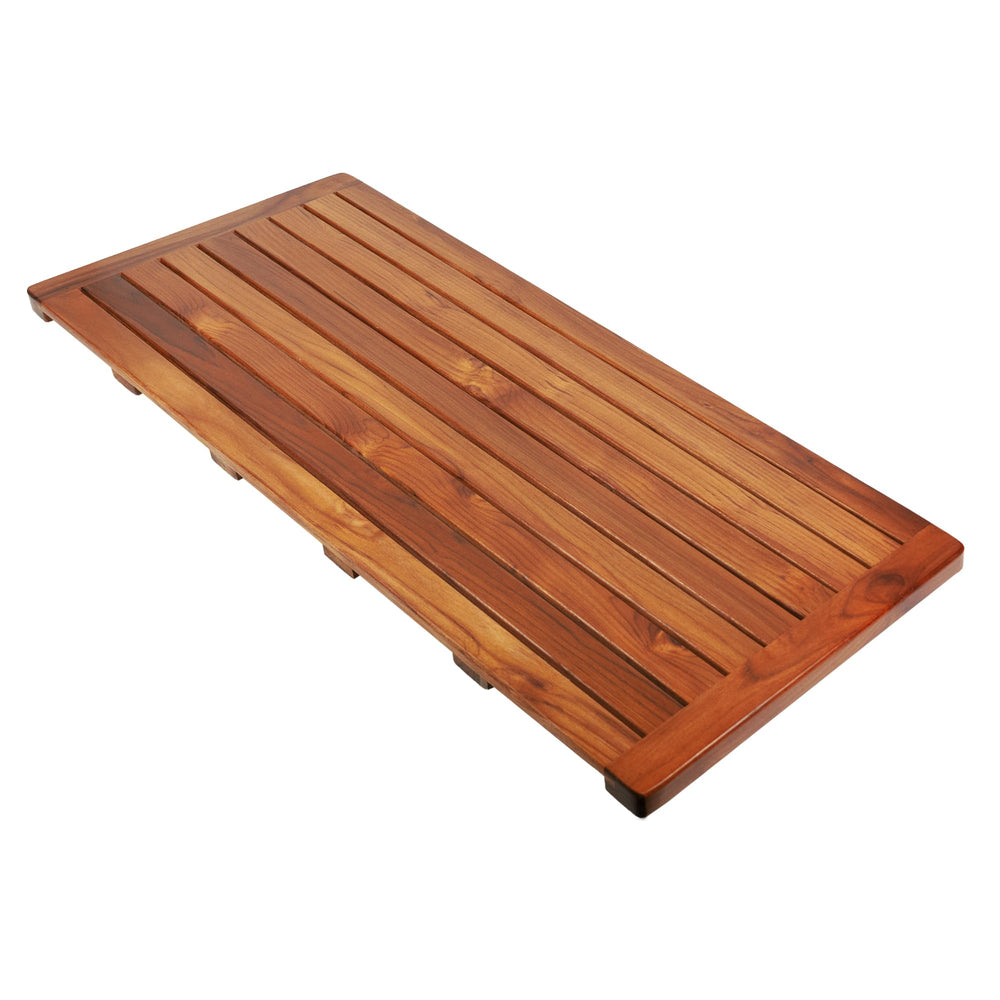 Teak Wood Bathroom Mat - From Where - 