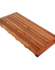 Teak Wood Bathroom Mat - From Where - 
