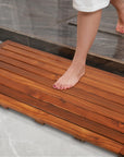 Teak Wood Bathroom Mat - From Where - 