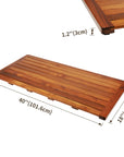 Teak Wood Bathroom Mat - From Where - 