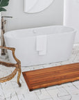 Teak Wood Bathroom Mat - From Where - 