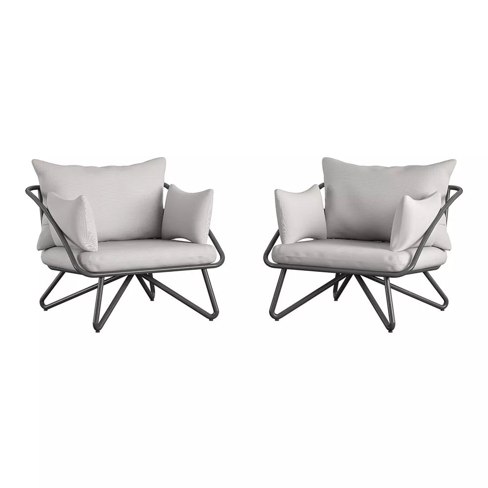 Teddi Outdoor Lounge Chairs (Set of 2) - From Where - 