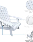 Tek - Wood White Adirondack Chair - From Where - 