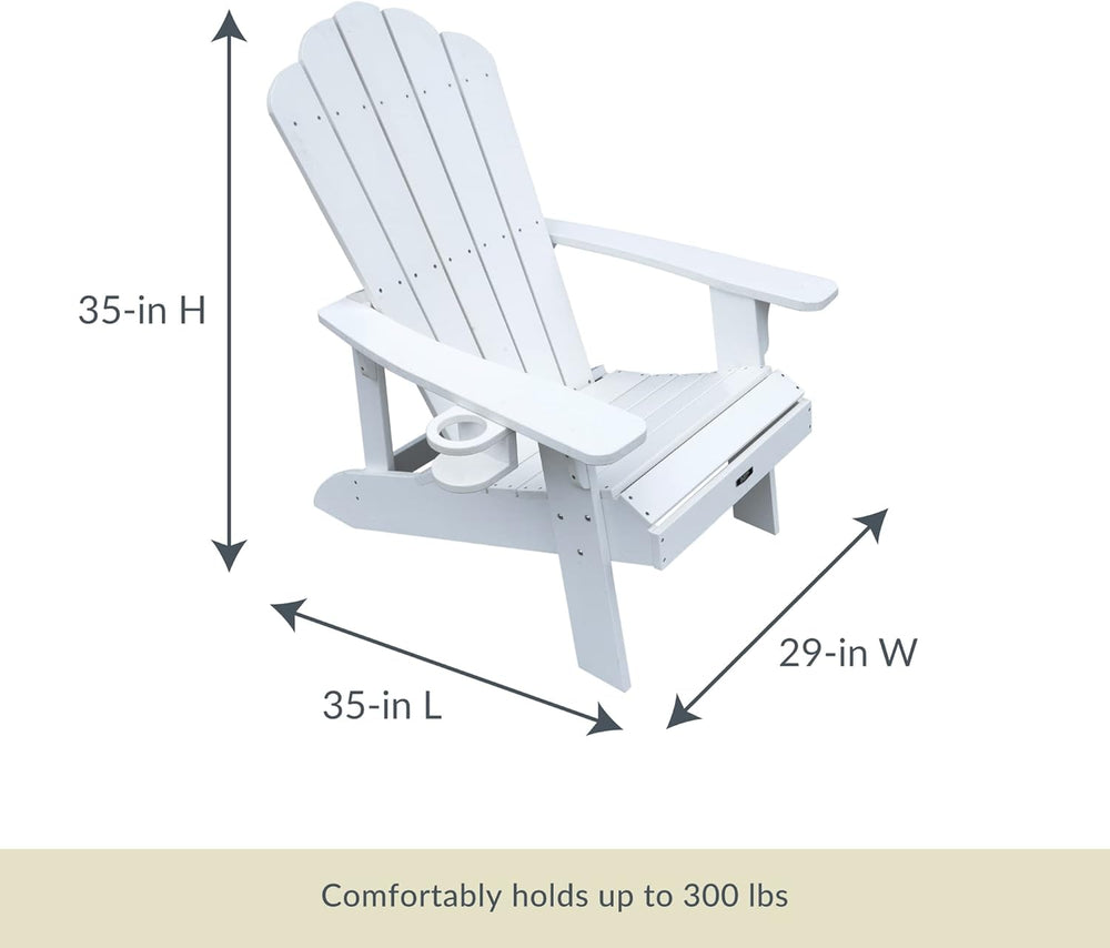 Tek - Wood White Adirondack Chair - From Where - 