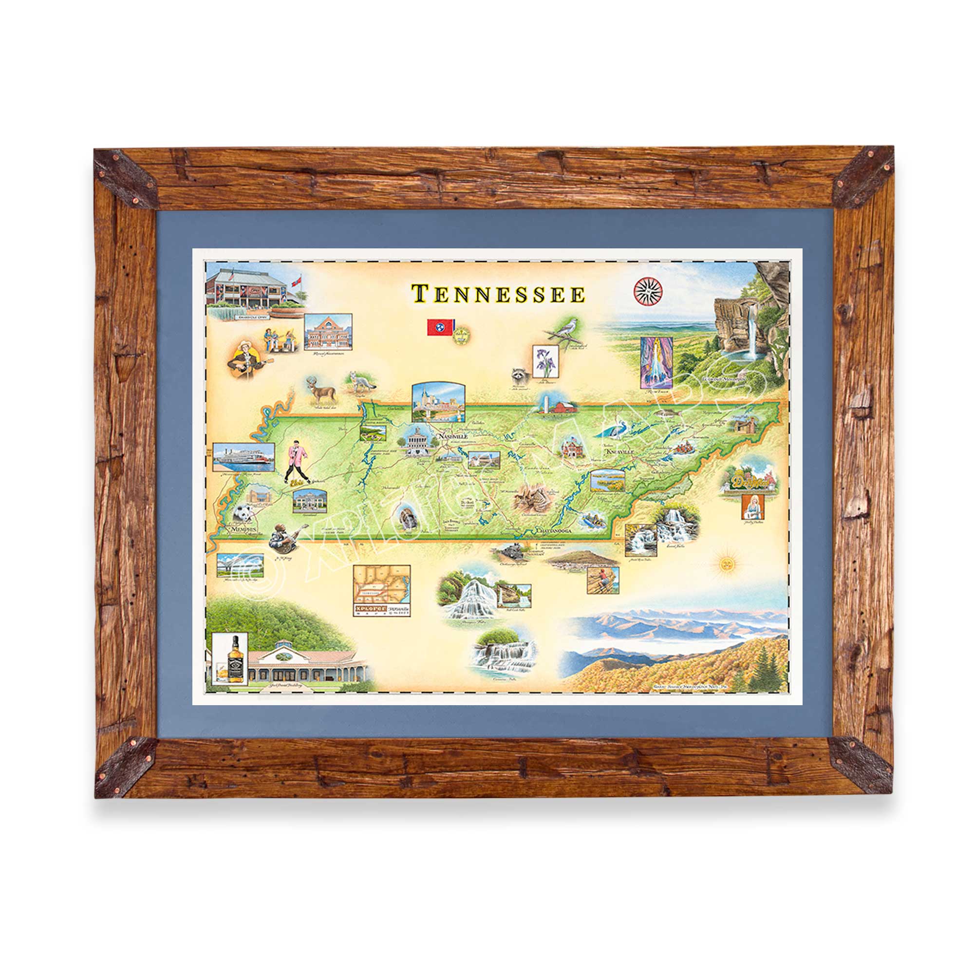 Tennessee Hand-Drawn Map - From Where Finds - Map