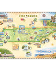 Tennessee Hand - Drawn Map - From Where Finds - Map