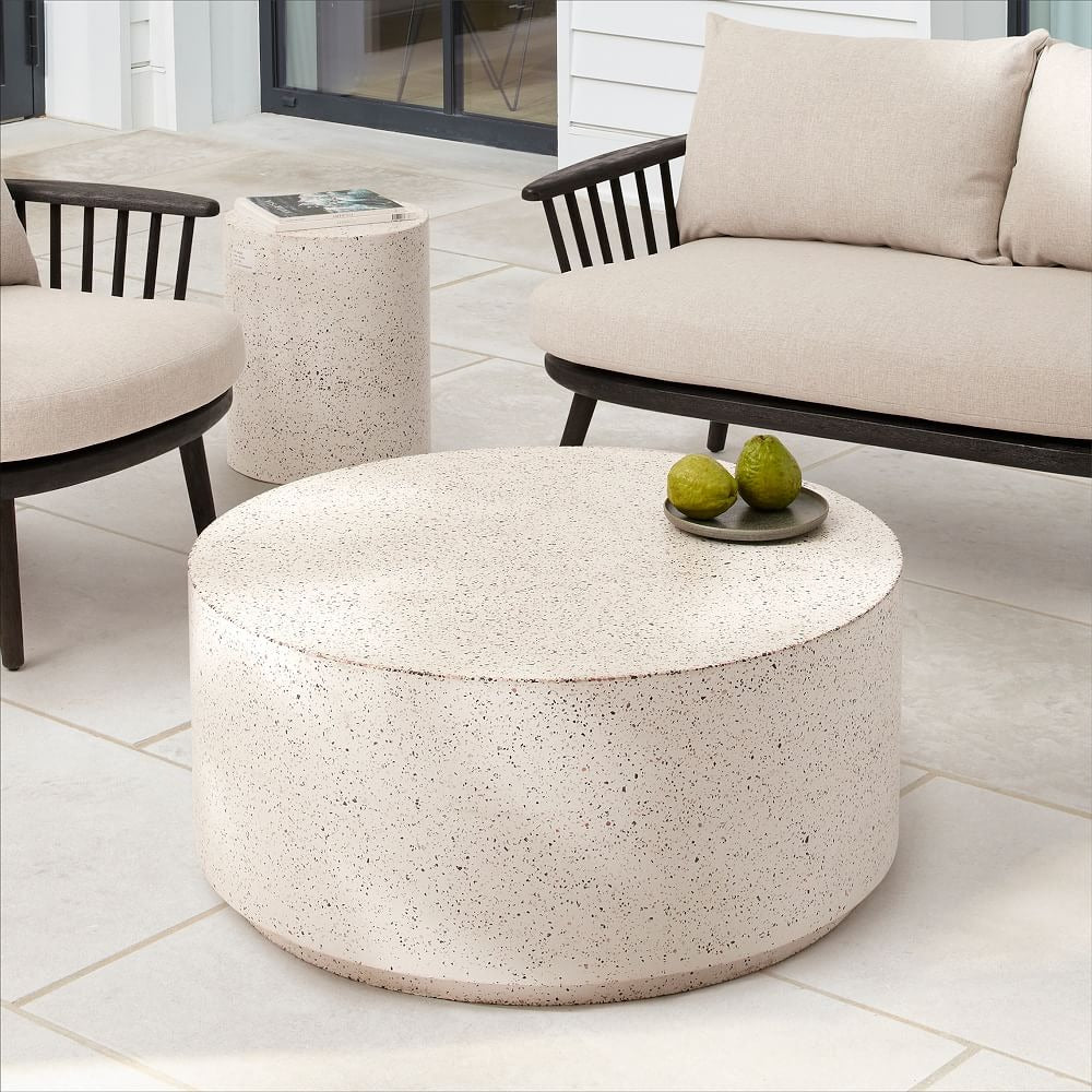 Terrazzo Drum Outdoor Coffee Table - From Where - 