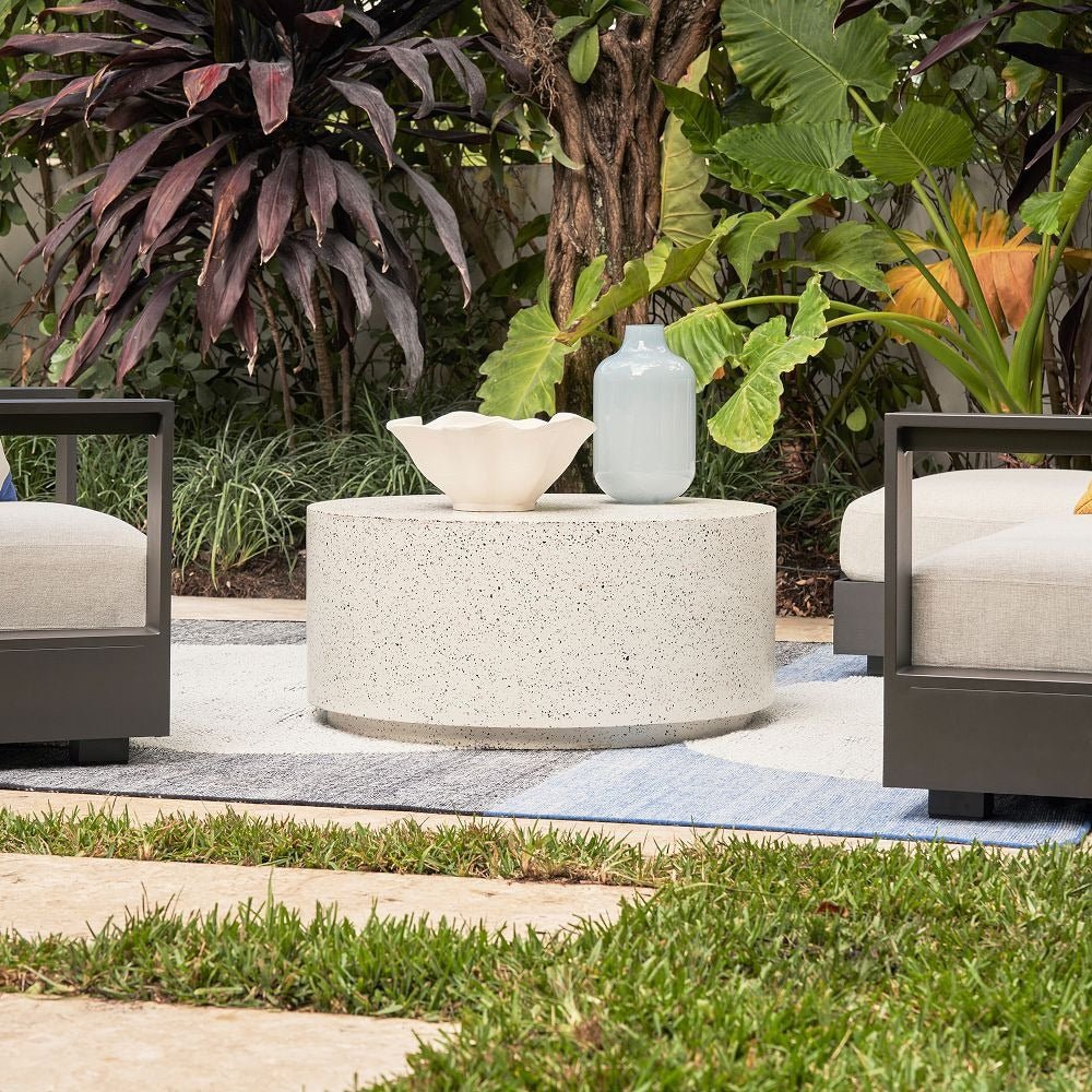 Terrazzo Drum Outdoor Coffee Table - From Where - 