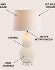 Thatcher Ceramic Table Lamp - From Where - 