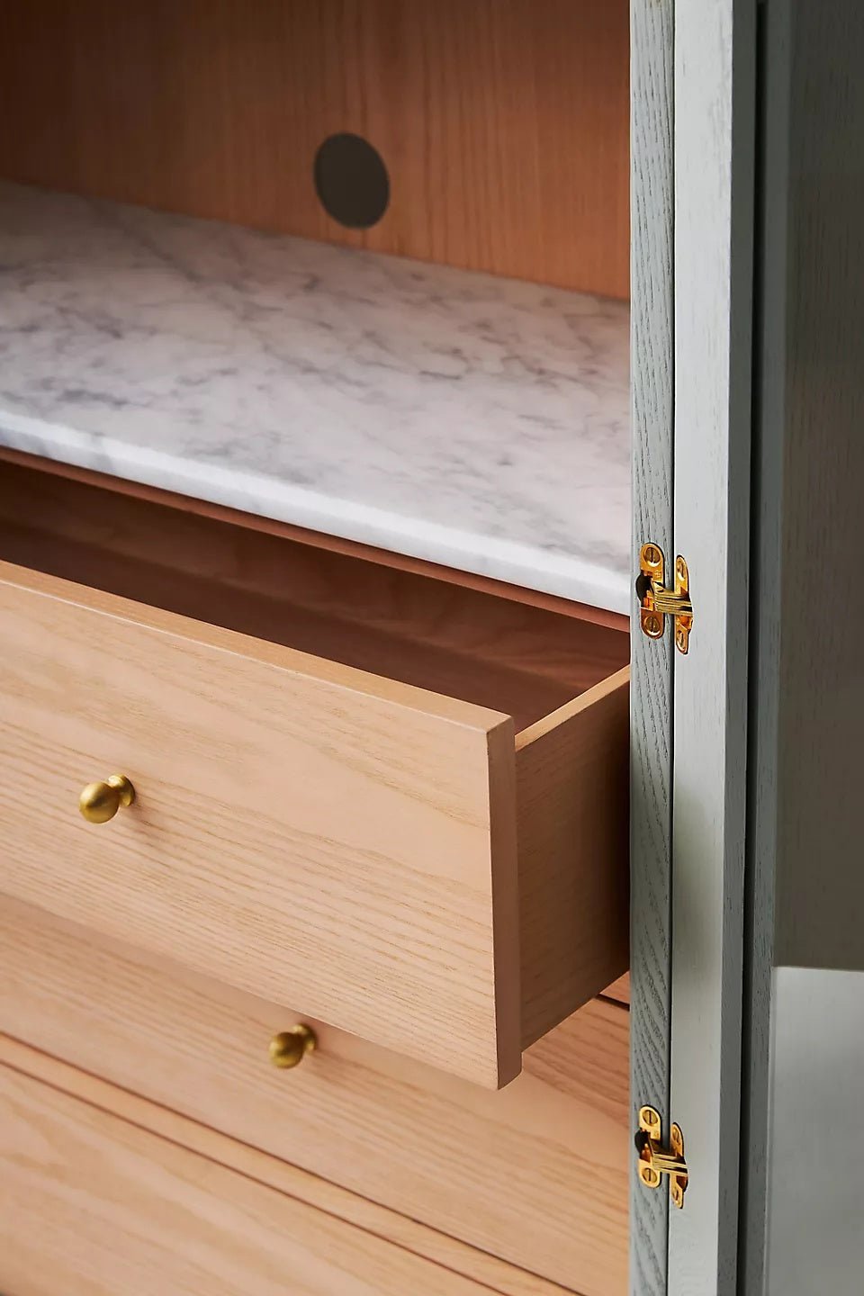 The Fern Marble Top Storage Cabinet - From Where Finds - 