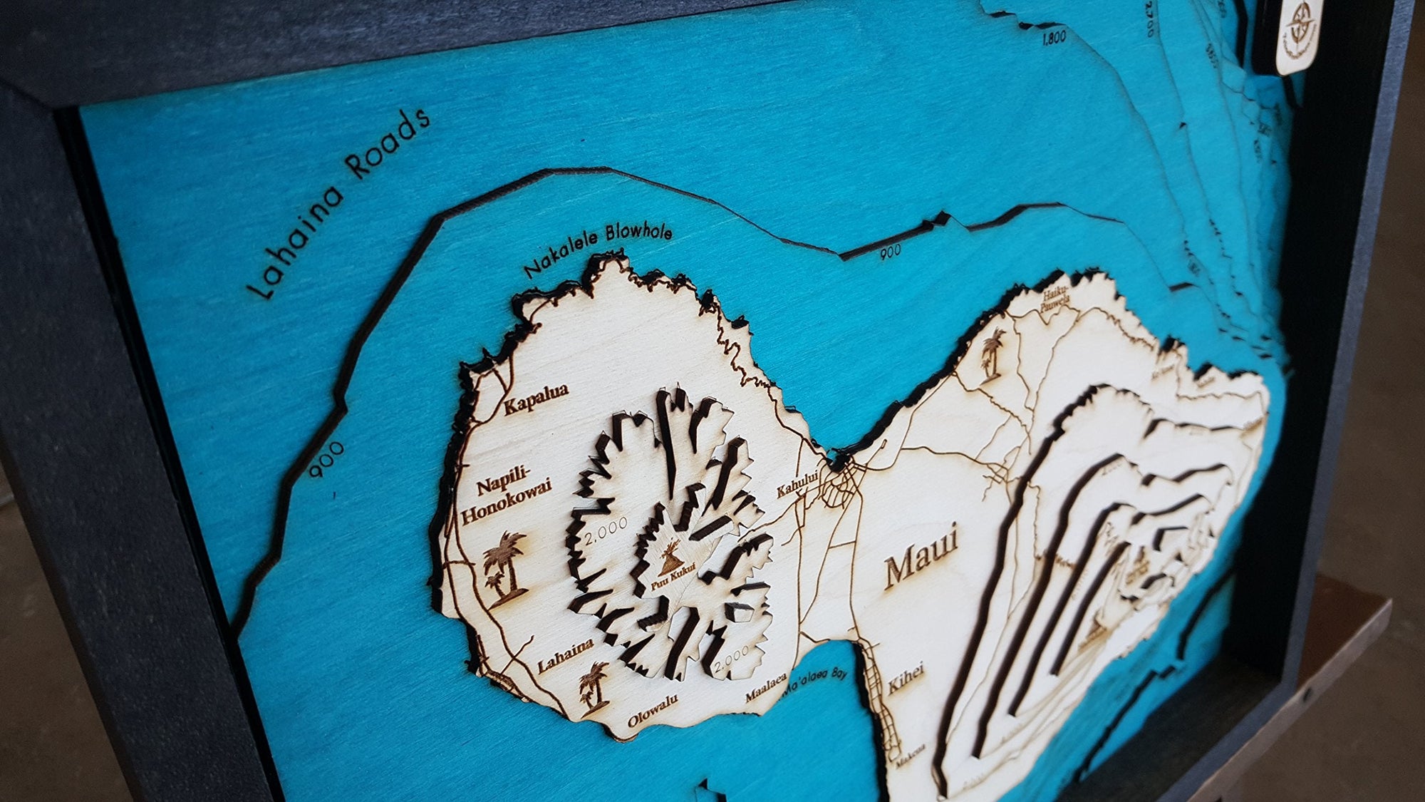 The Island of Maui 3D Map - From Where - 