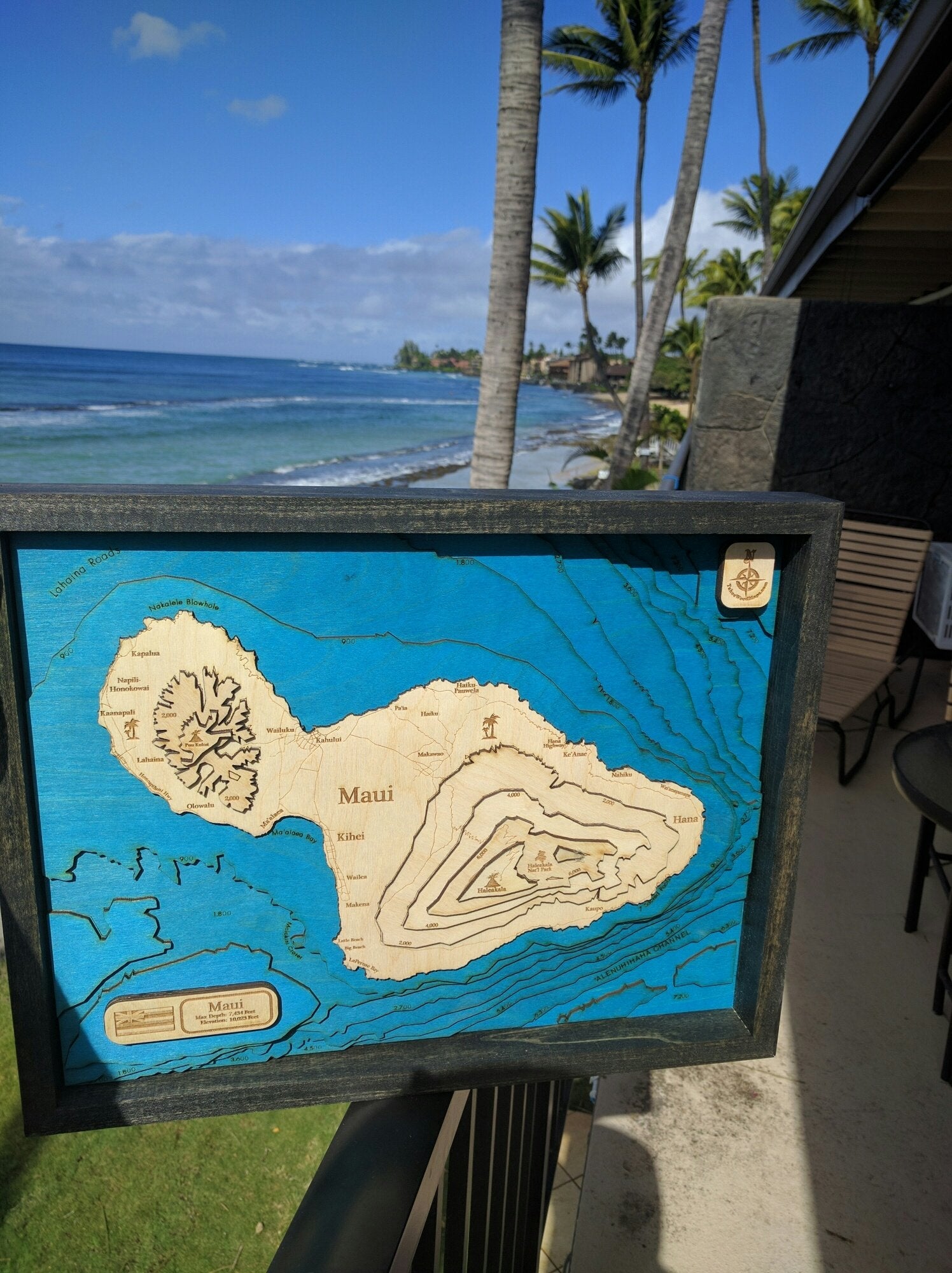 The Island of Maui 3D Map - From Where - 