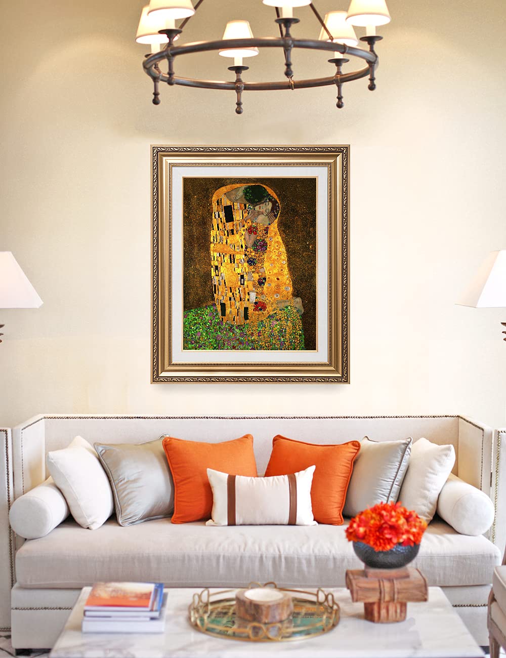 The Kiss, Gustav Klimt Classic Art - From Where - 