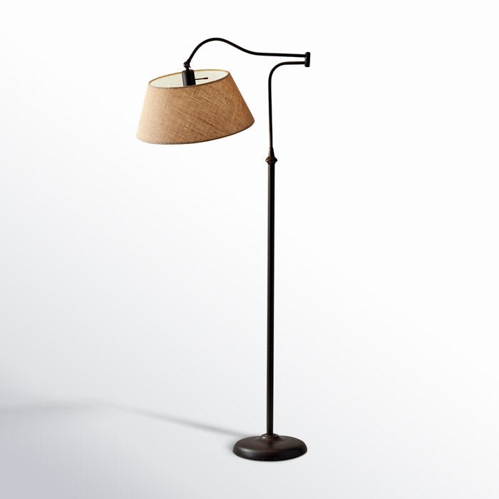 Theodora Swing Arm Floor Lamp - From Where - 