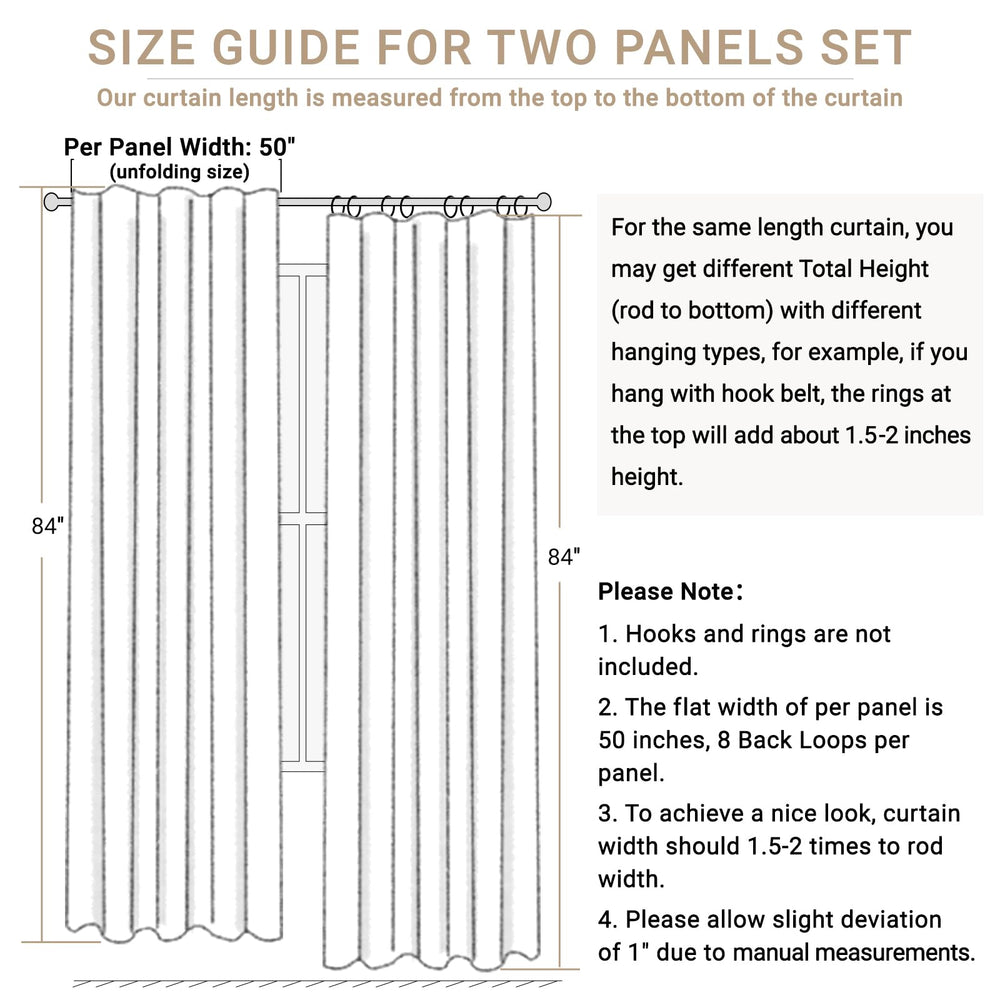 Thermal Insulated Blackout Curtains (Set of 2) - From Where - 