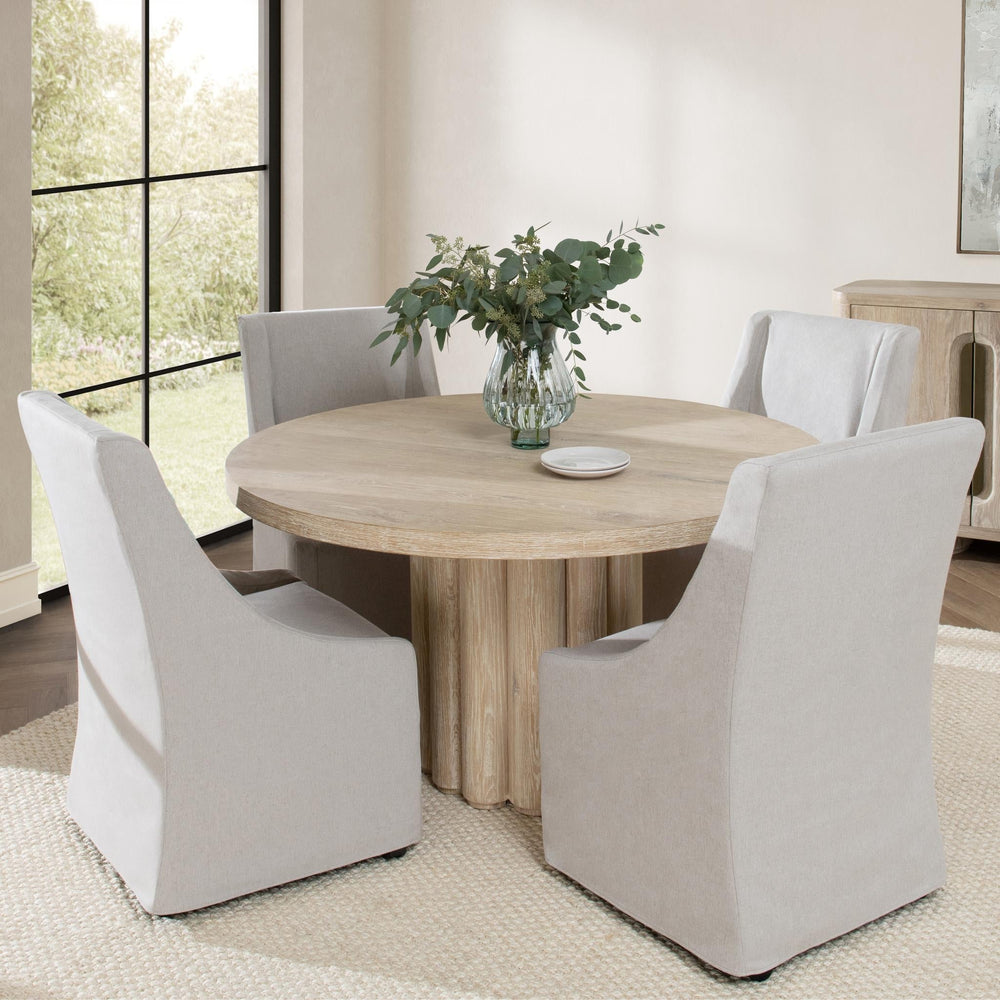 Tiber Solid Wood Round Dining Table - From Where Finds - 