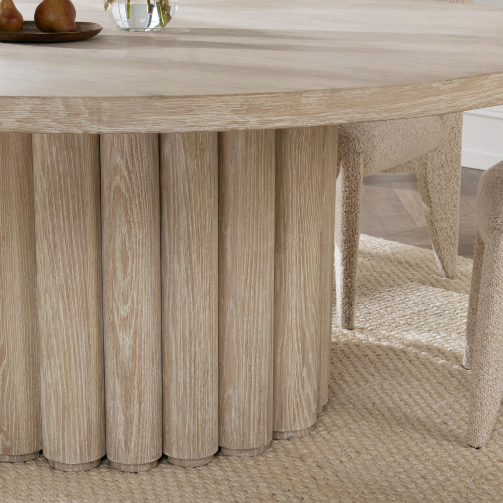 Tiber Solid Wood Round Dining Table - From Where Finds - 