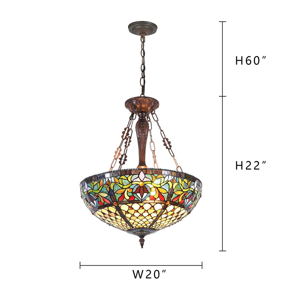 Tiffany Stained Glass Chandelier - From Where - 