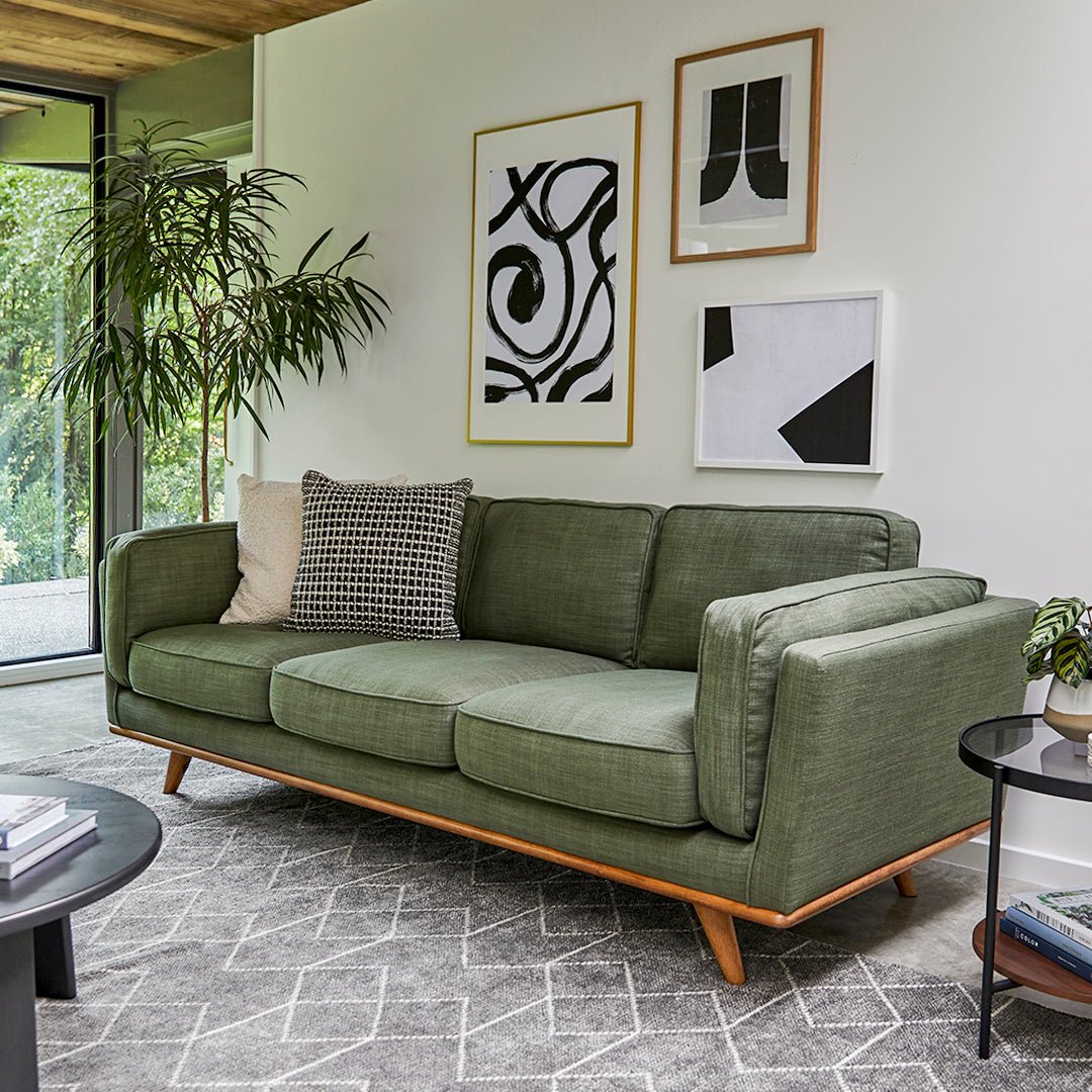 Timber 90&quot; Sofa - Olio Green - From Where - 