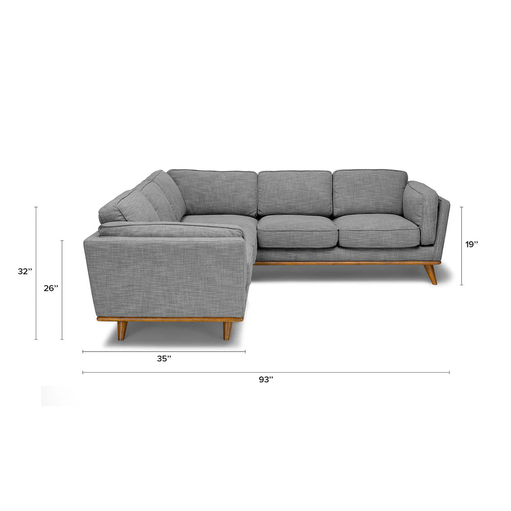 Timber 93 Corner Sectional Pebble Gray - From Where - 