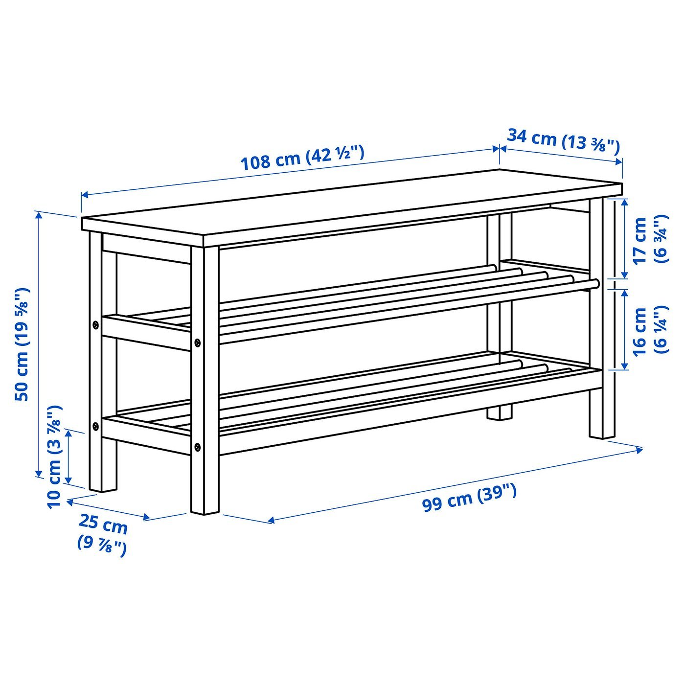 TJUSIG Bench with Shoe Storage - From Where - 
