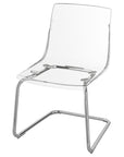 TOBIAS chair, clear/chrome plated