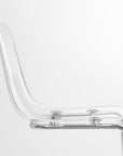 TOBIAS chair, clear/chrome plated