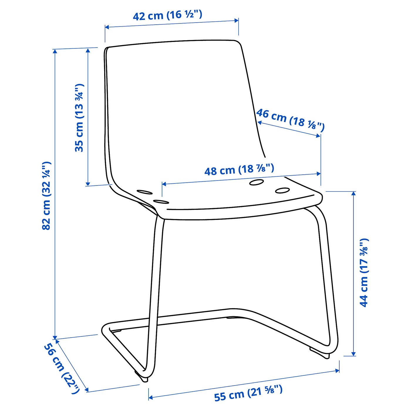 TOBIAS chair, clear/chrome plated