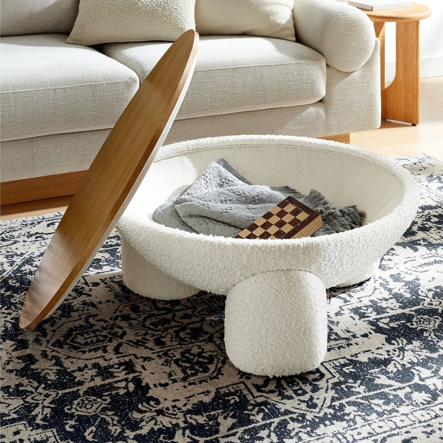 Toby Boucle Coffee Table - From Where - 