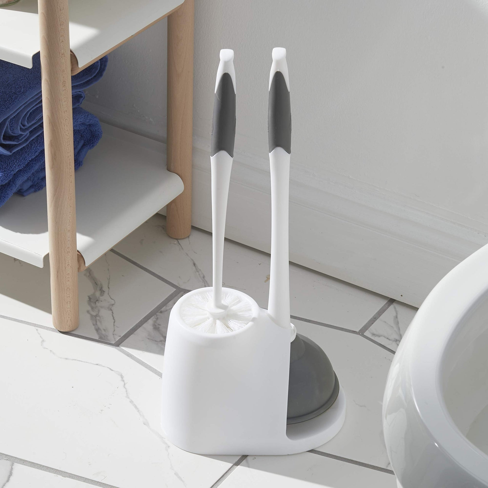 Toilet Bowl Brush & Plunger Combo Set - From Where - 