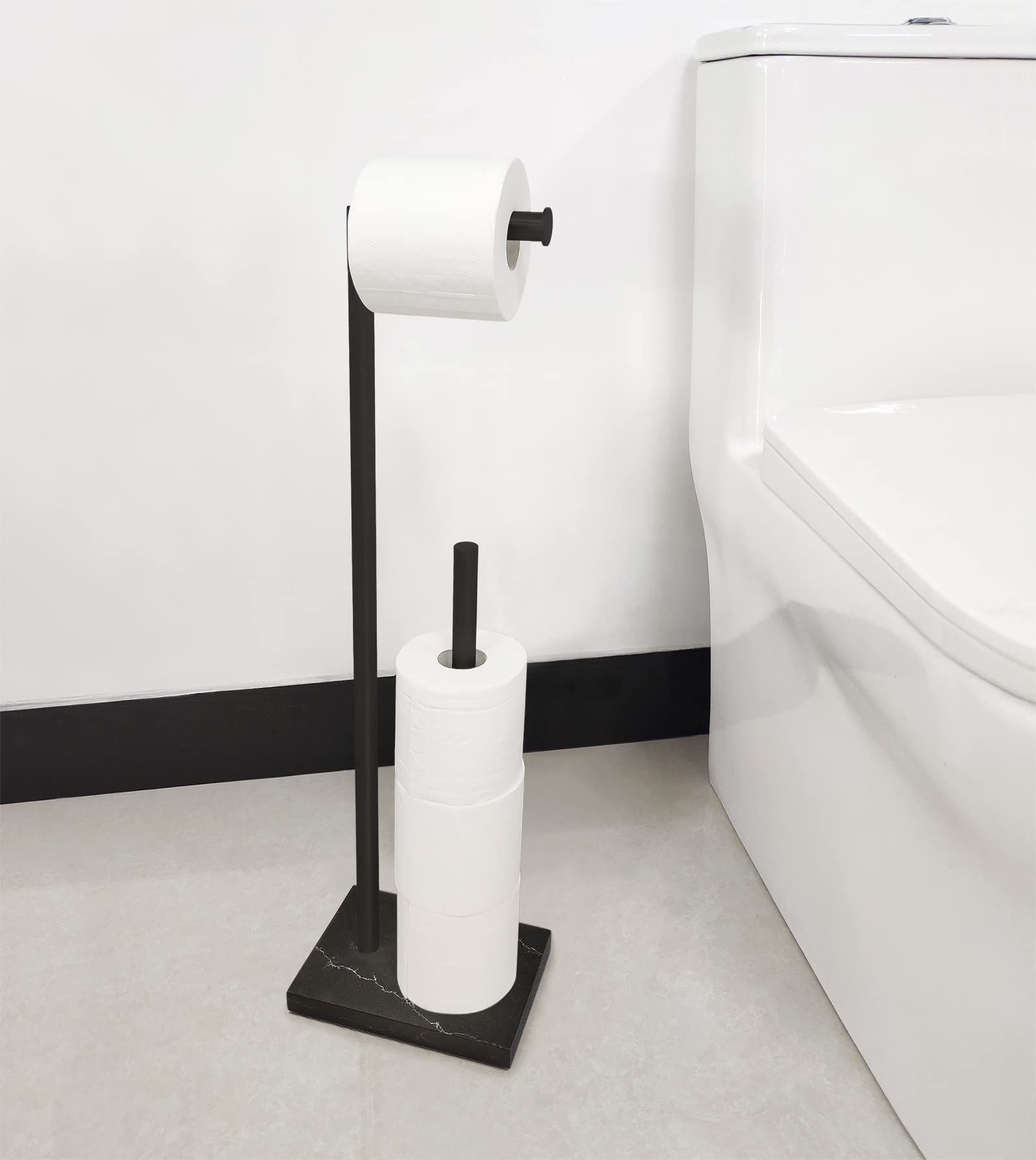 Toilet Paper Holder Stand with Marble Base - From Where - 