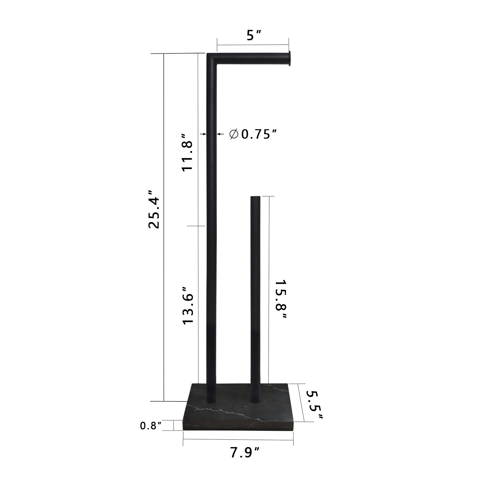 Toilet Paper Holder Stand with Marble Base - From Where - 