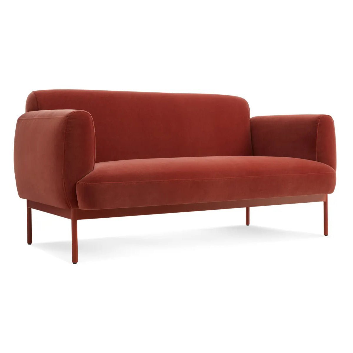 Tomato Velvet Studio Sofa - From Where - 