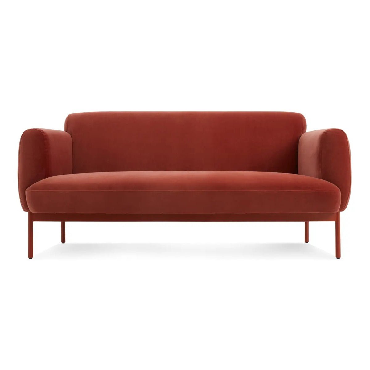 Tomato Velvet Studio Sofa - From Where - 