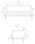Tomato Velvet Studio Sofa - From Where - 