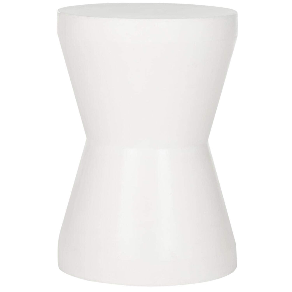 Torre Modern Concrete Ivory Accent Table - From Where - 