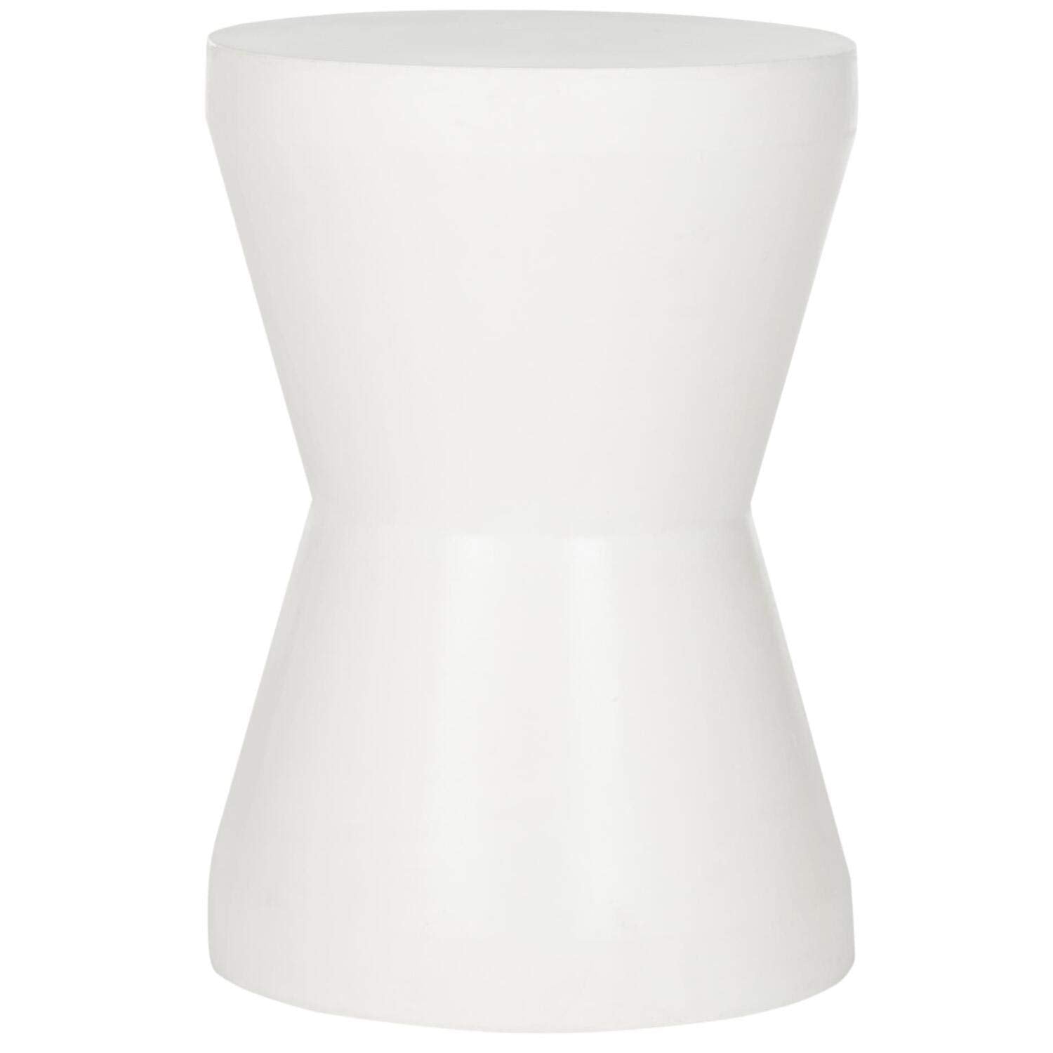 Torre Modern Concrete Ivory Accent Table - From Where - 