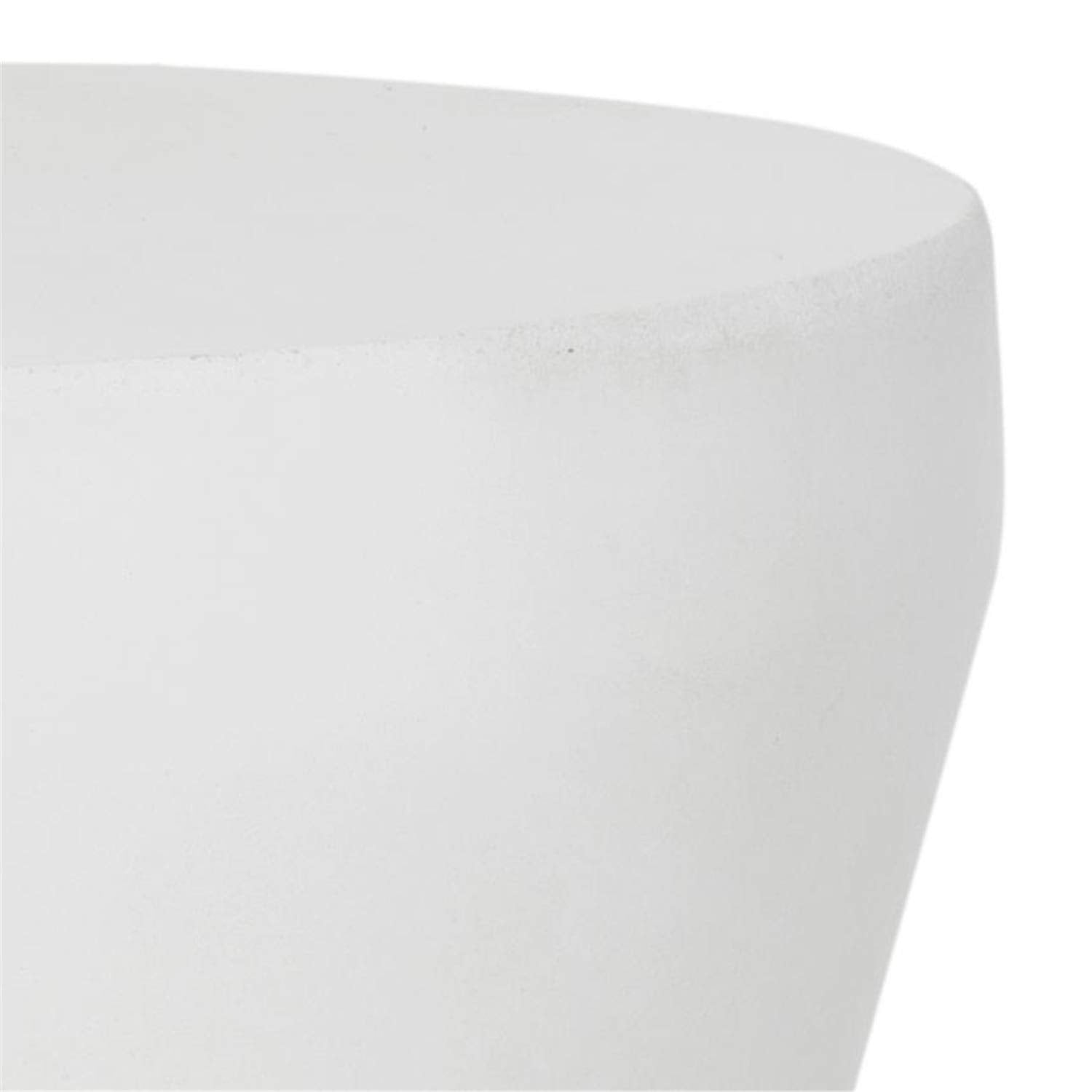 Torre Modern Concrete Ivory Accent Table - From Where - 