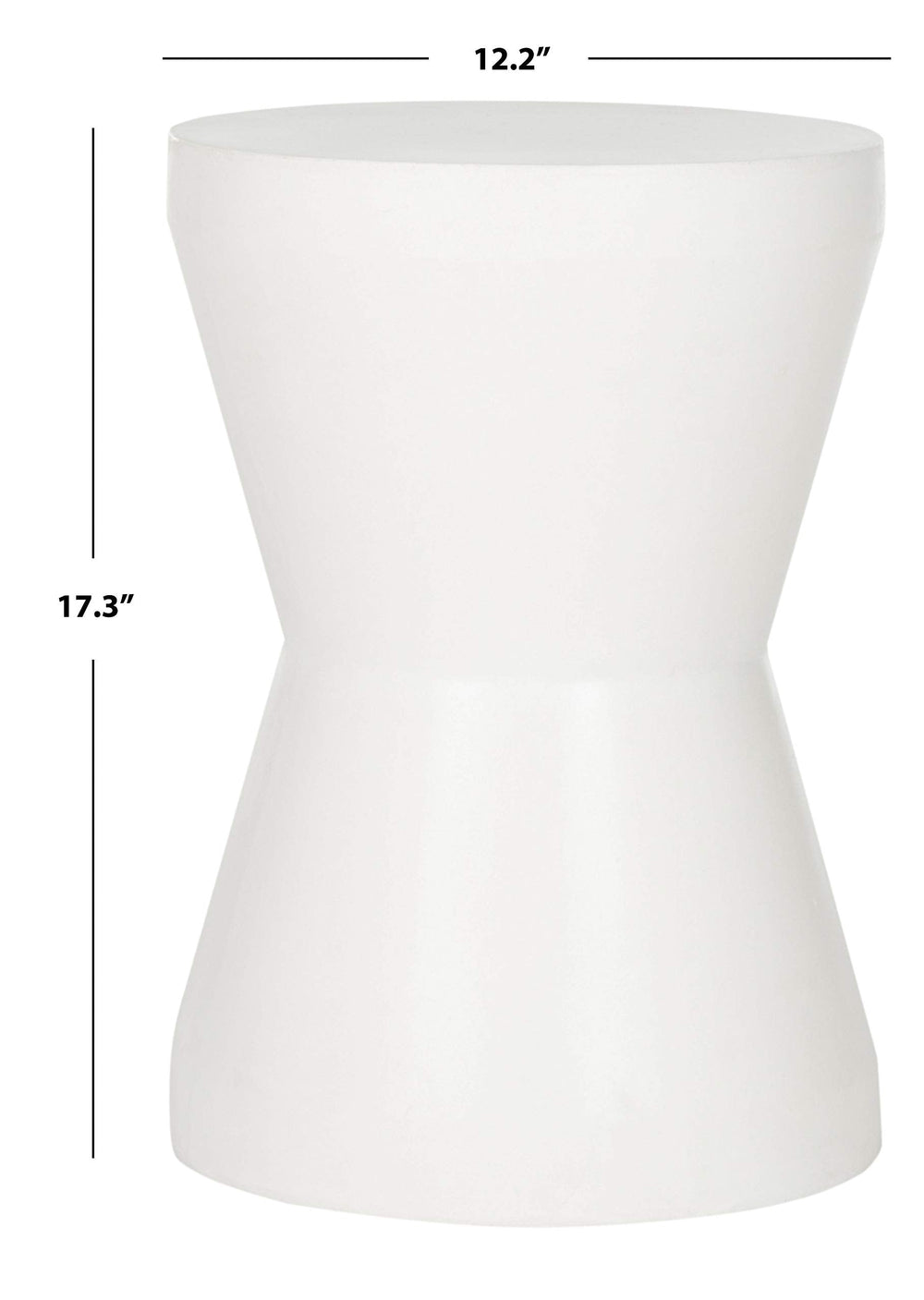 Torre Modern Concrete Ivory Accent Table - From Where - 