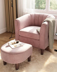 Torrence Barrel Chair with Ottoman - From Where - 