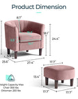 Torrence Barrel Chair with Ottoman - From Where - 