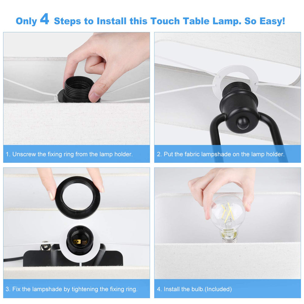 Touch Control Nightstand Table Lamp - From Where - 