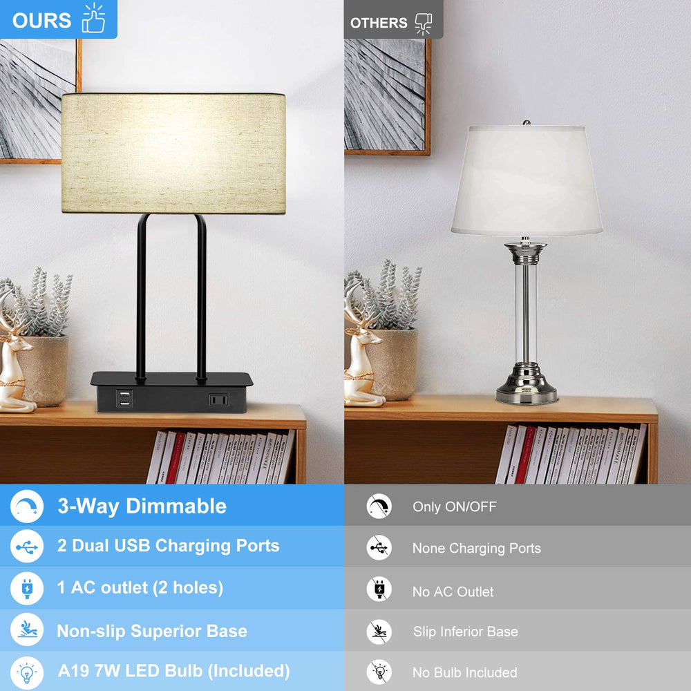 Touch Control Nightstand Table Lamp - From Where - 
