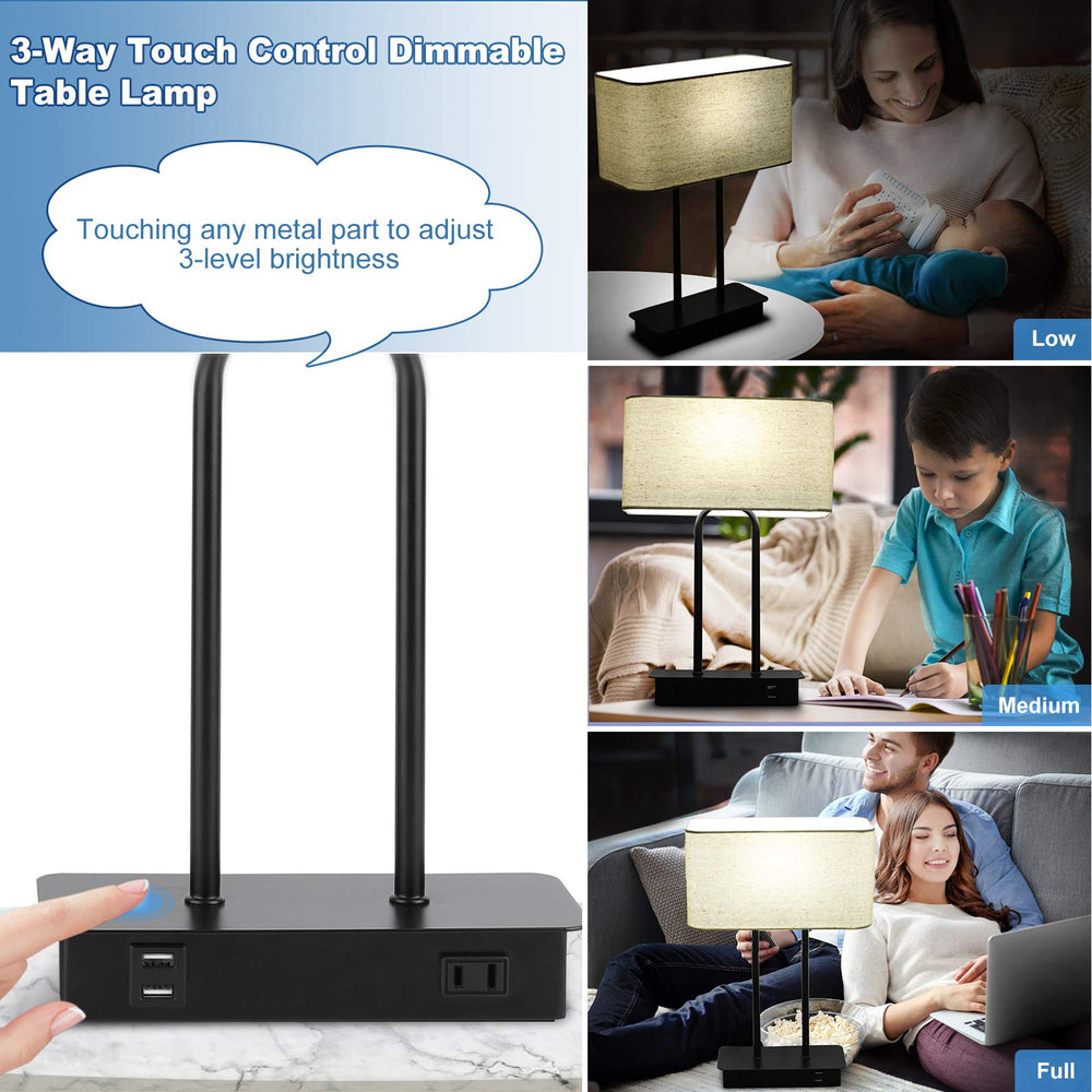 Touch Control Nightstand Table Lamp - From Where - 