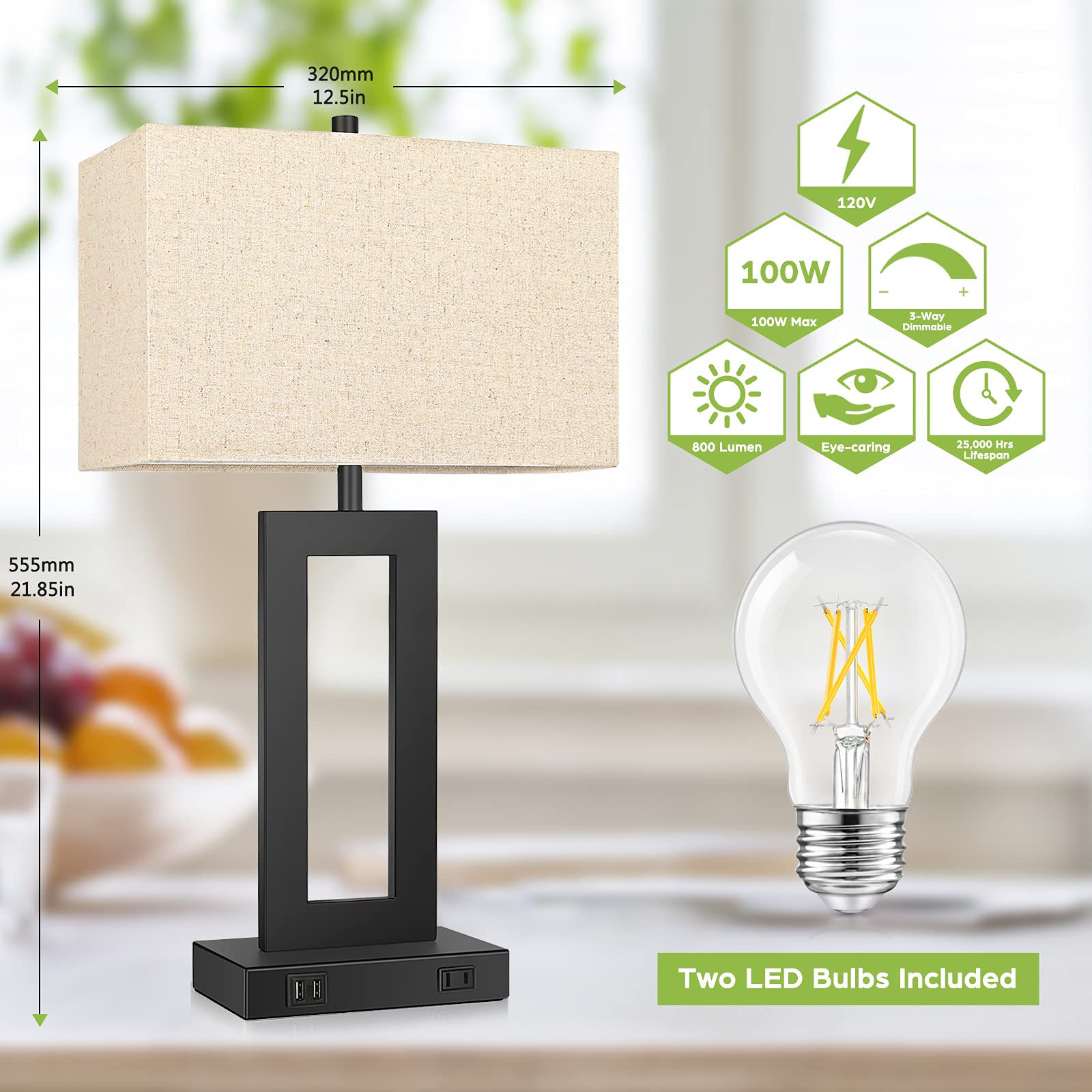 Touch Control Table Lamp (Set of 2) - From Where - 